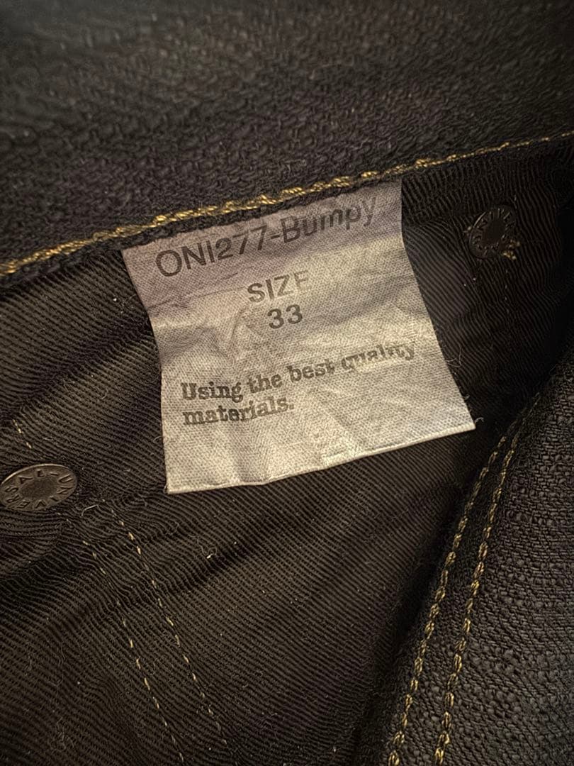 ONI DENIM Bumpy “Kuro” Black size 33