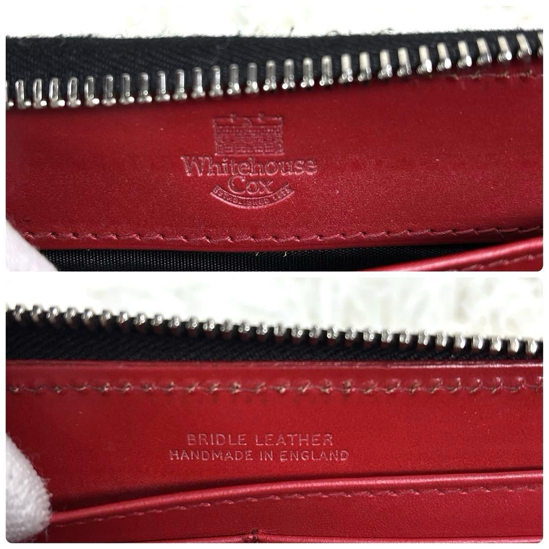 美品 ✨ Whitehouse Cox ラウンドファスナー　ブラック　長財布