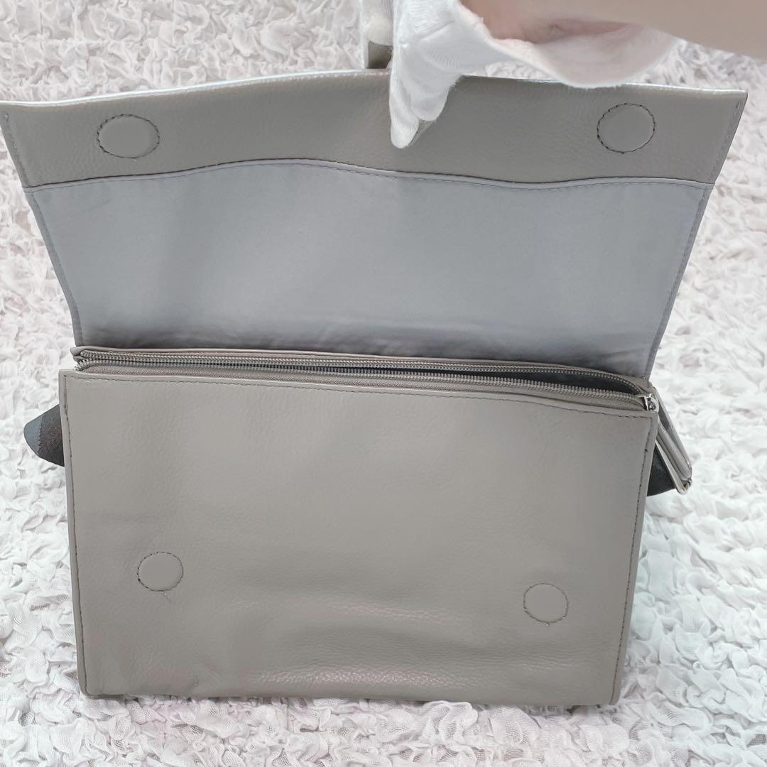 美品✨ear PAPILLONNER 柄テープボディバッグ ダルメシアン グレー