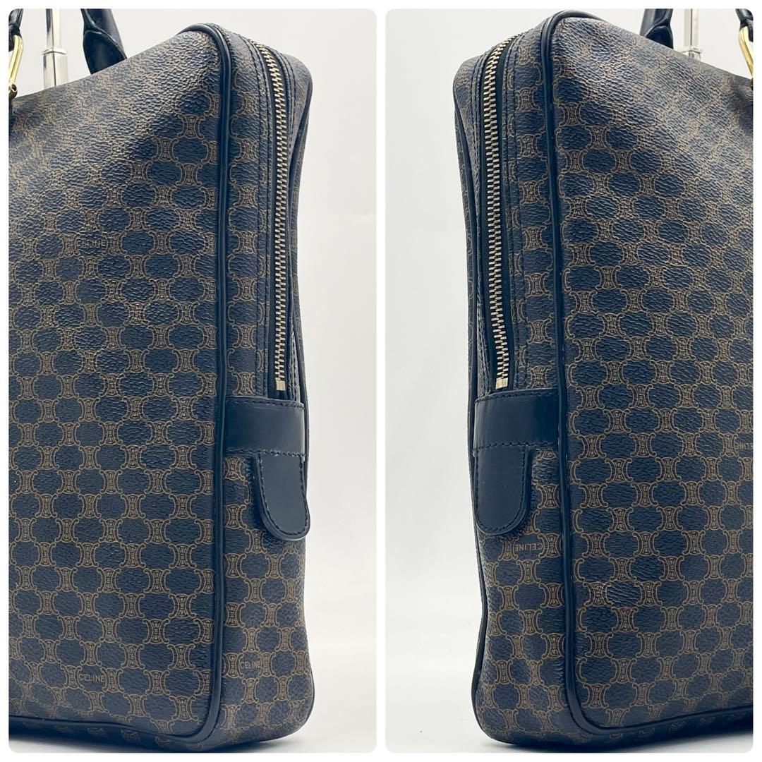 【美品】CELINEセリーヌ 黒マカダム ビジネスバッグ ブリーフケース A4可