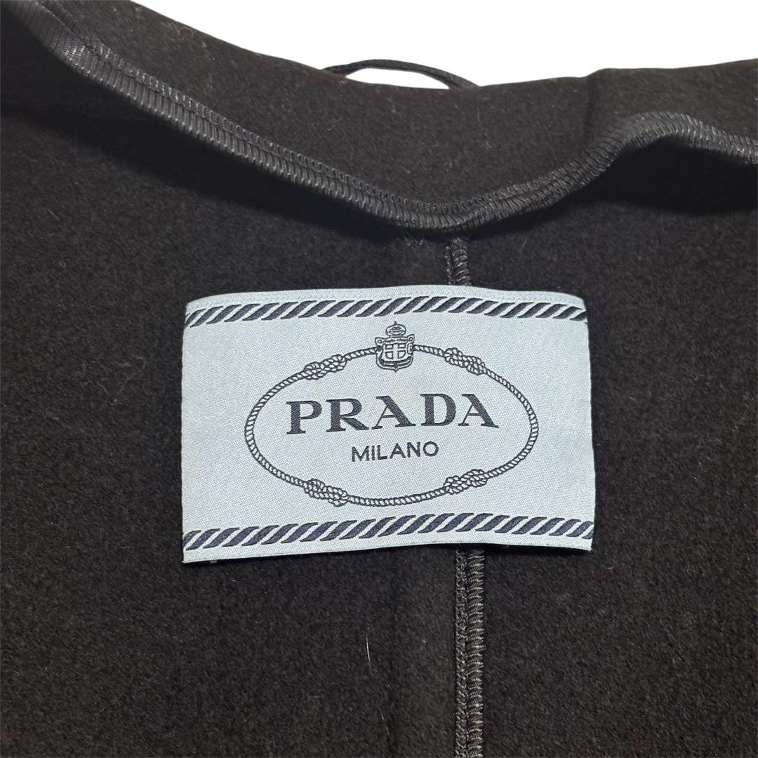 PRADA プラダ　ダッフルコート　コート　美品　バージンウール　ブラック　42