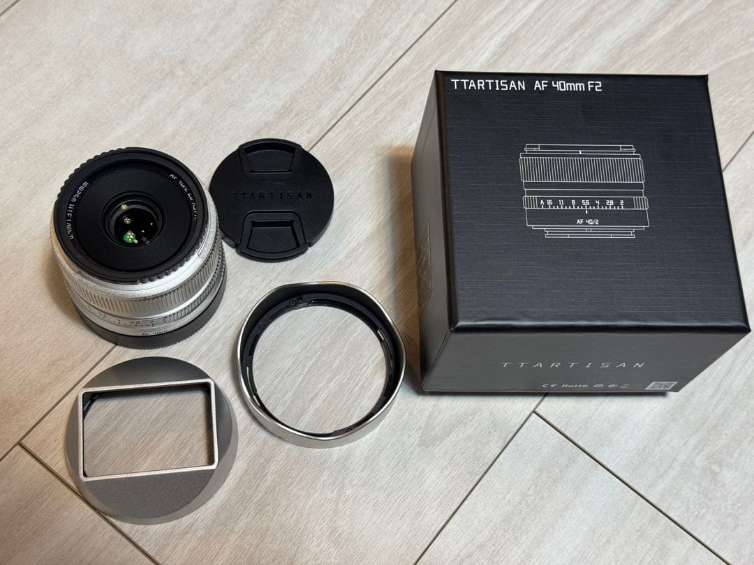 【ほぼ新品】TTARTISAN AF 40mm F2 シルバー　Lマウント