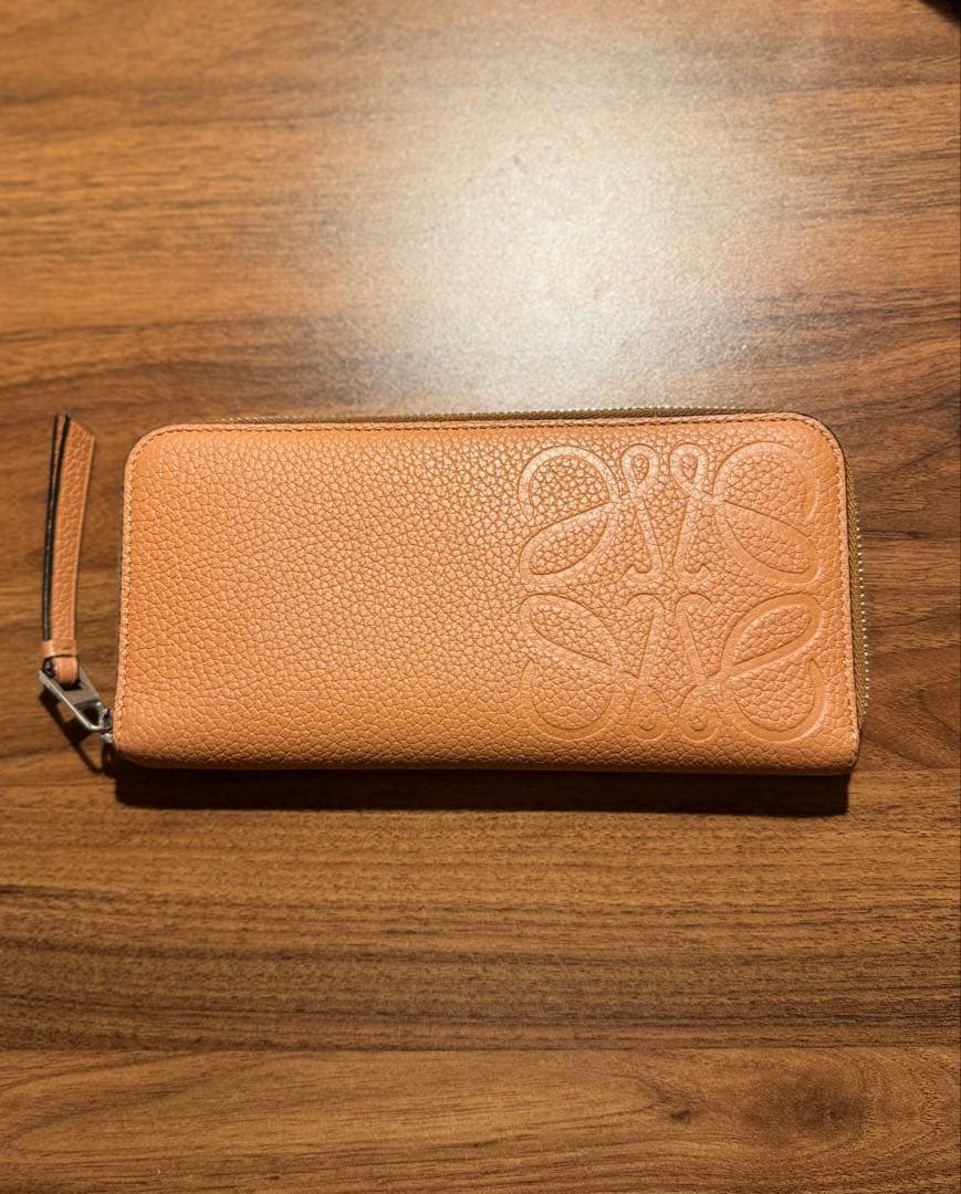 LOEWE ブランド オープン ウォレット グレインカーフ