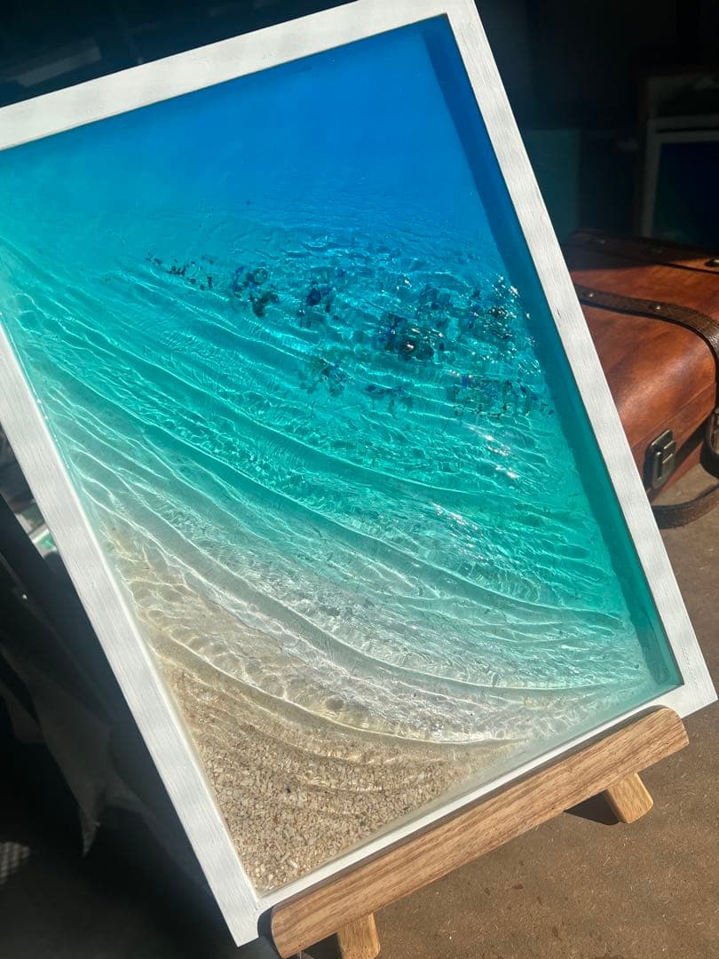 【レジンアート】波紋アート／B4size／アートパネル／壁掛け可能