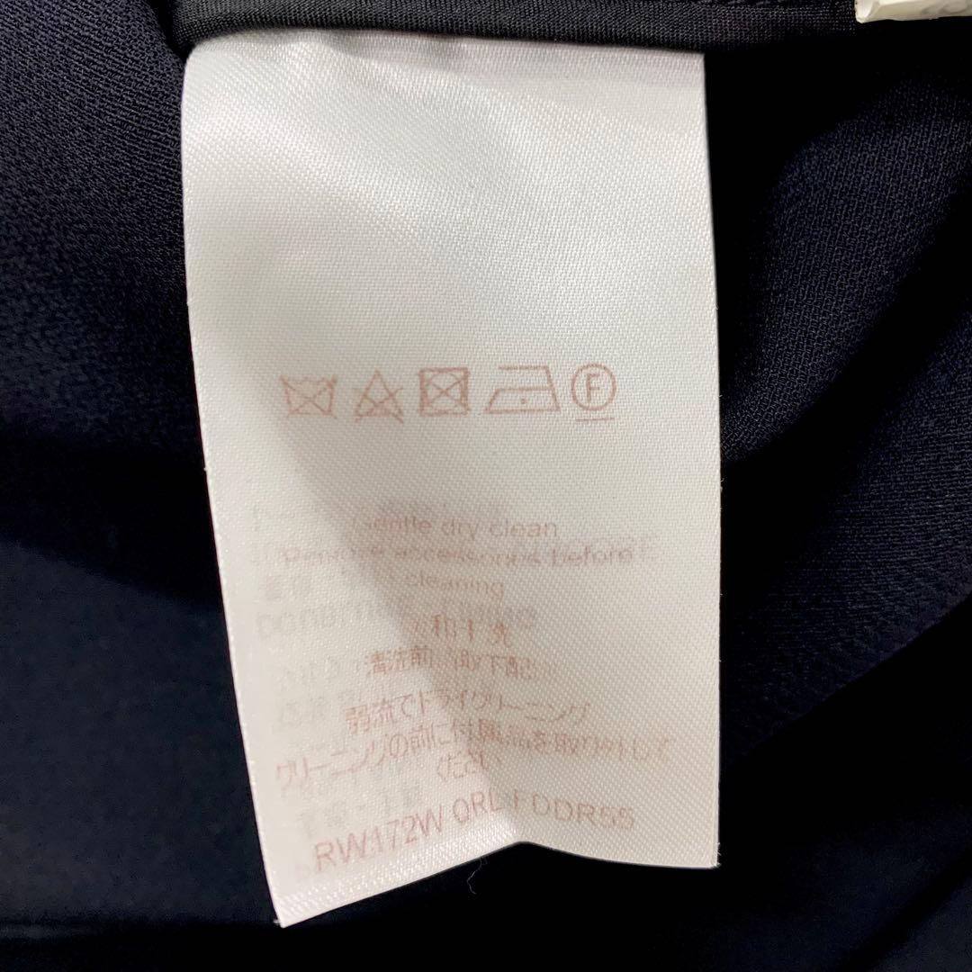 ヴィトン ワンピース ウール 半袖 ベルト ロゴ モノグラムフラワー ブラック