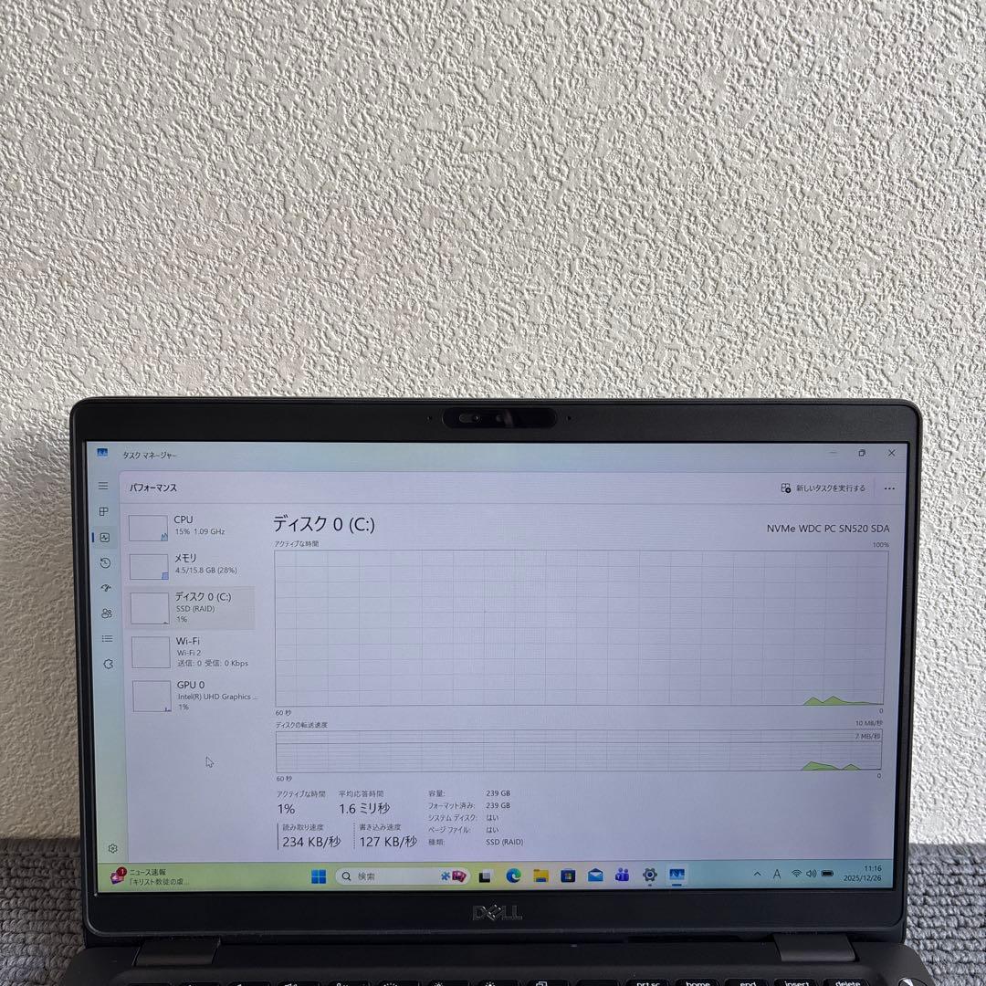 DELL latitude 5300 i7-8665U メモリ16GBタッチ機能