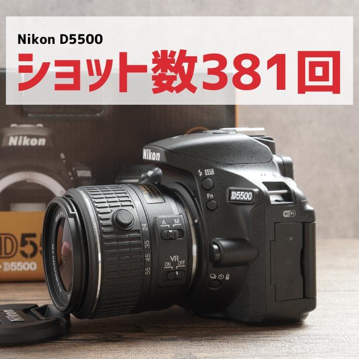 ショット数381回で新品級✨Wi-Fi✨Nikon D5500　1040-1