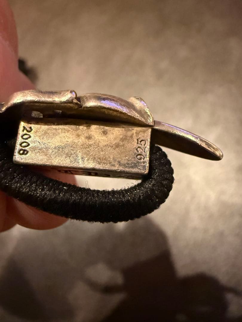 クロムハーツ　ダガーハート ヘアバンド ヘアゴムコンチョ シルバー