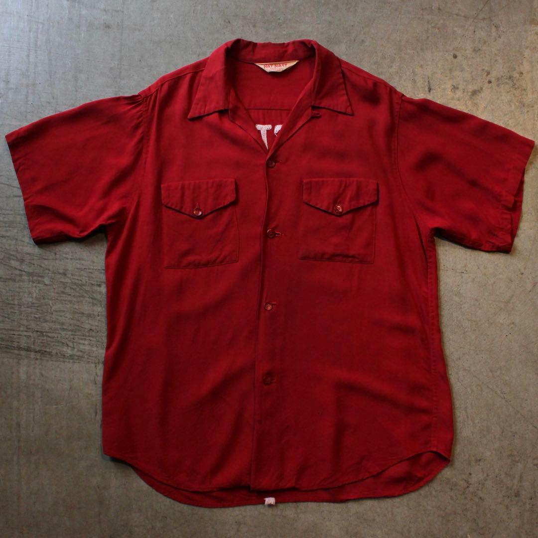 トップス 40~50s Natnast rayon bowling shirt