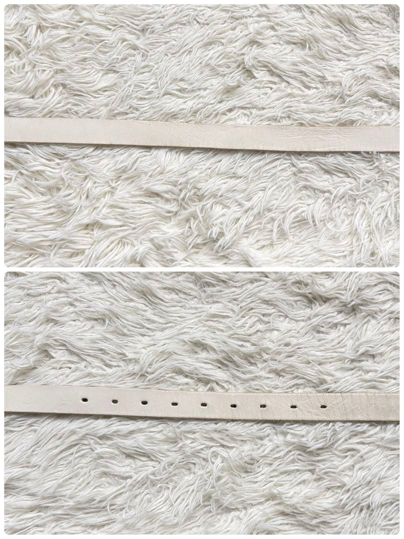 COMME des GARCONS HOMME PLUS チェーン付きベルト　白