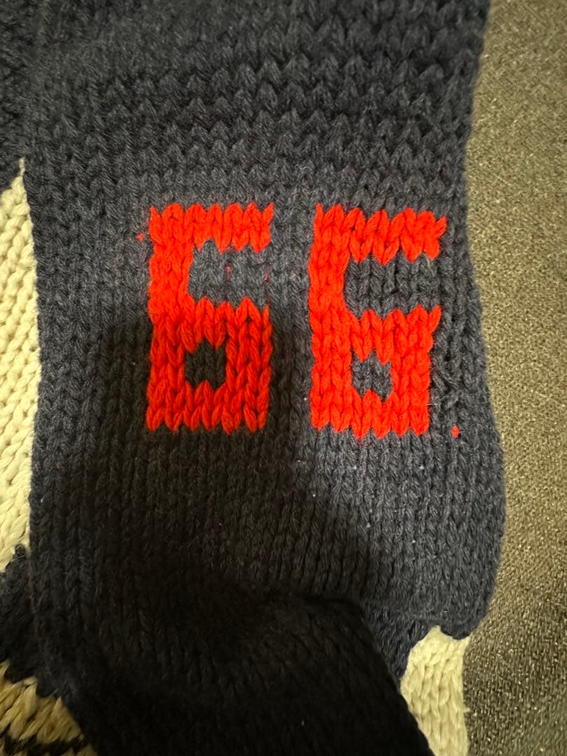 有*♪様 60s カウチンニット フットボール柄