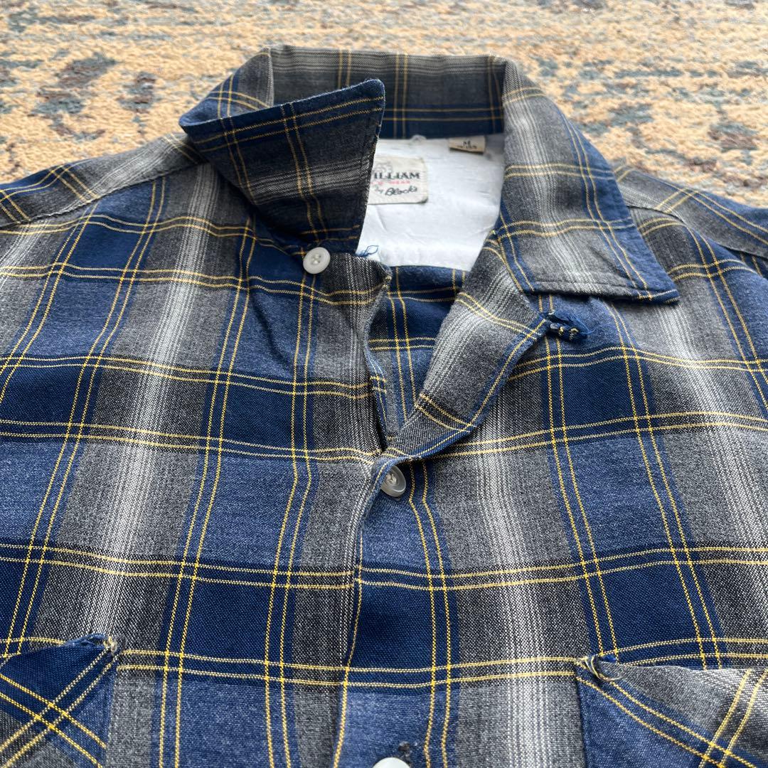 60s レーヨン シャツ オープンカラー ヴィンテージ　検 50s 40s