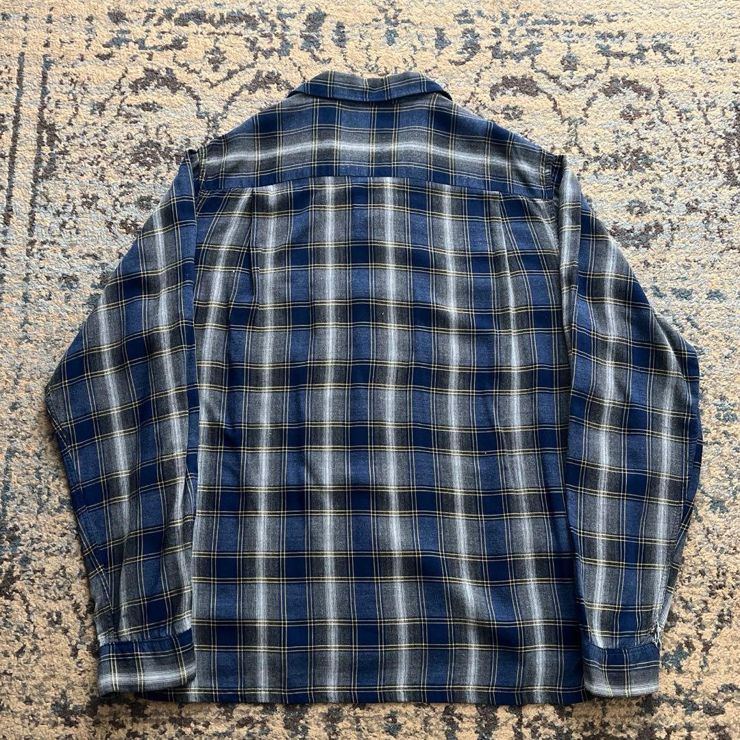 60s レーヨン シャツ オープンカラー ヴィンテージ　検 50s 40s