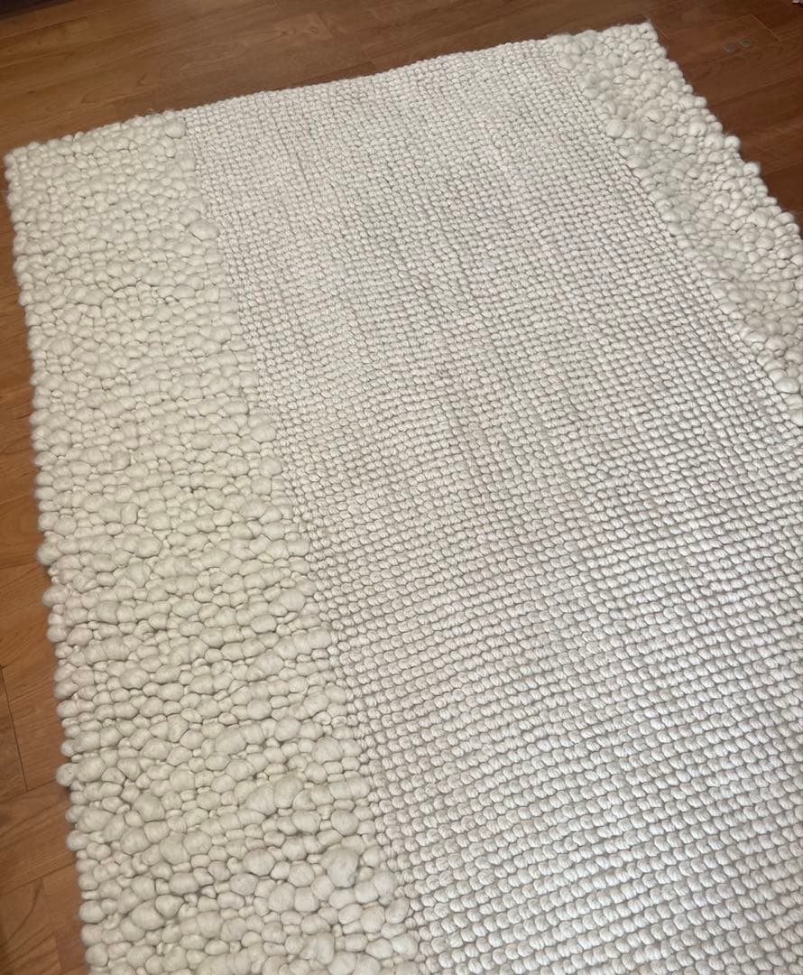 JOURNAL STANDARD ファ二チャーウールー100% ラグ　アイボリー