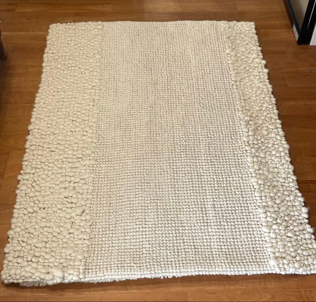 JOURNAL STANDARD ファ二チャーウールー100% ラグ　アイボリー