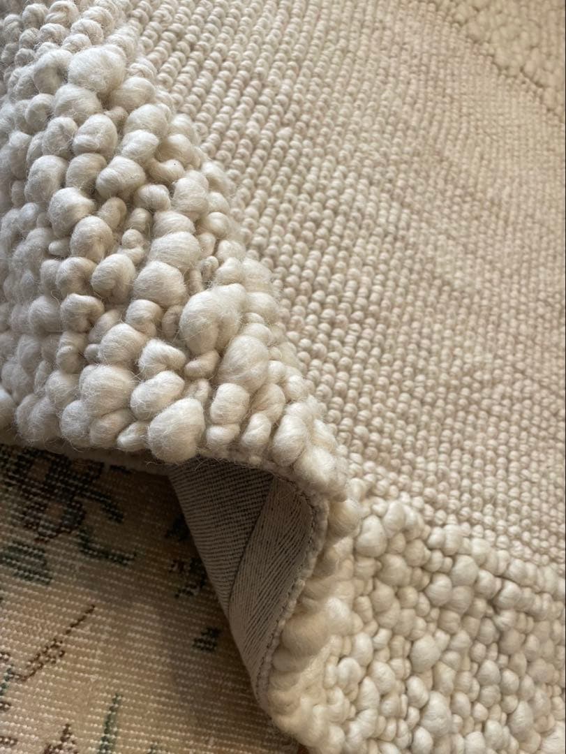 JOURNAL STANDARD ファ二チャーウールー100% ラグ　アイボリー