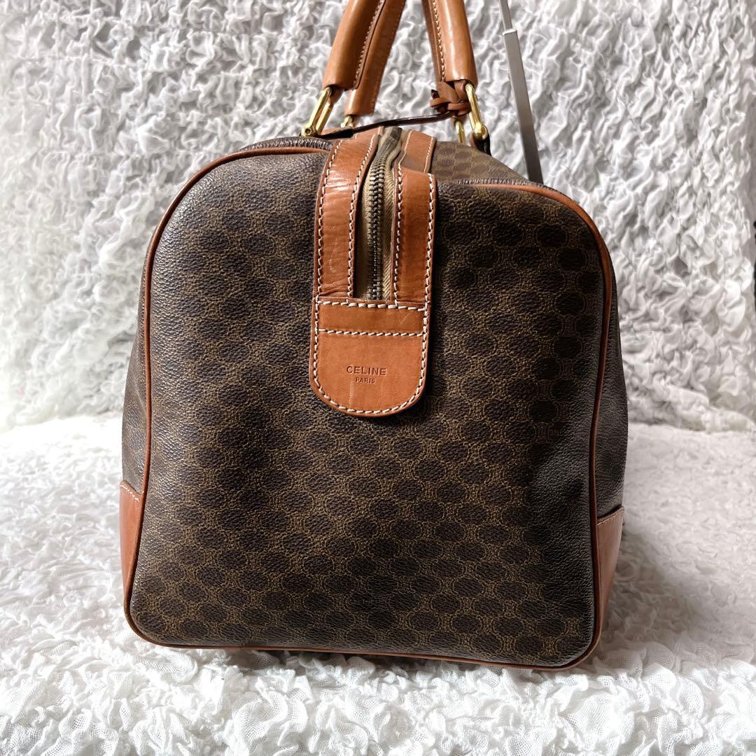 美品✨セリーヌ　ボストンバッグ 大容量　マカダム　旅行　レザー　トリオンフ