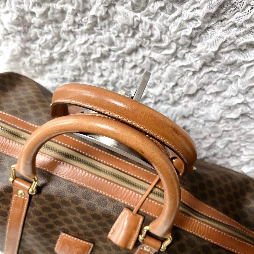 美品✨セリーヌ　ボストンバッグ 大容量　マカダム　旅行　レザー　トリオンフ