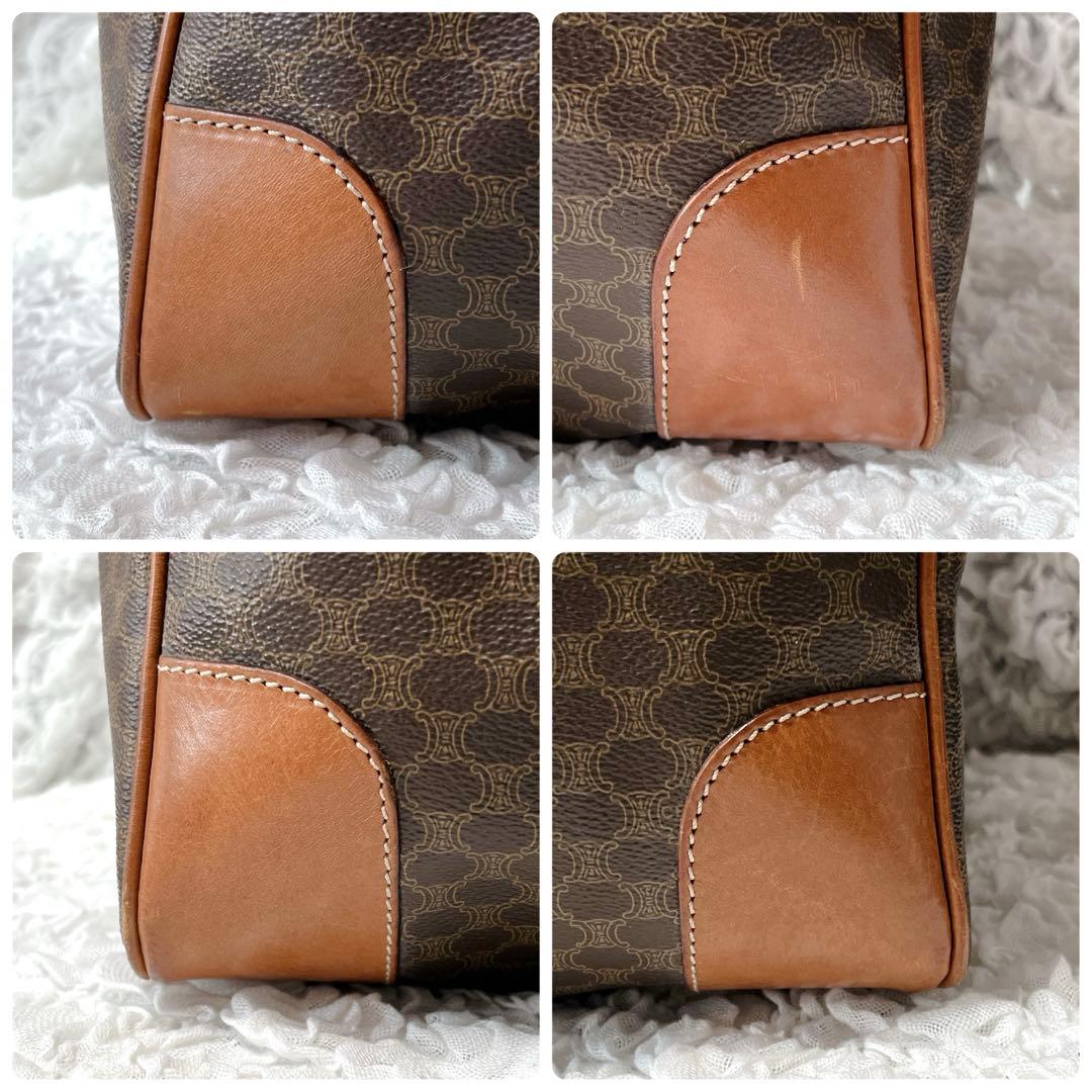 美品✨セリーヌ　ボストンバッグ 大容量　マカダム　旅行　レザー　トリオンフ