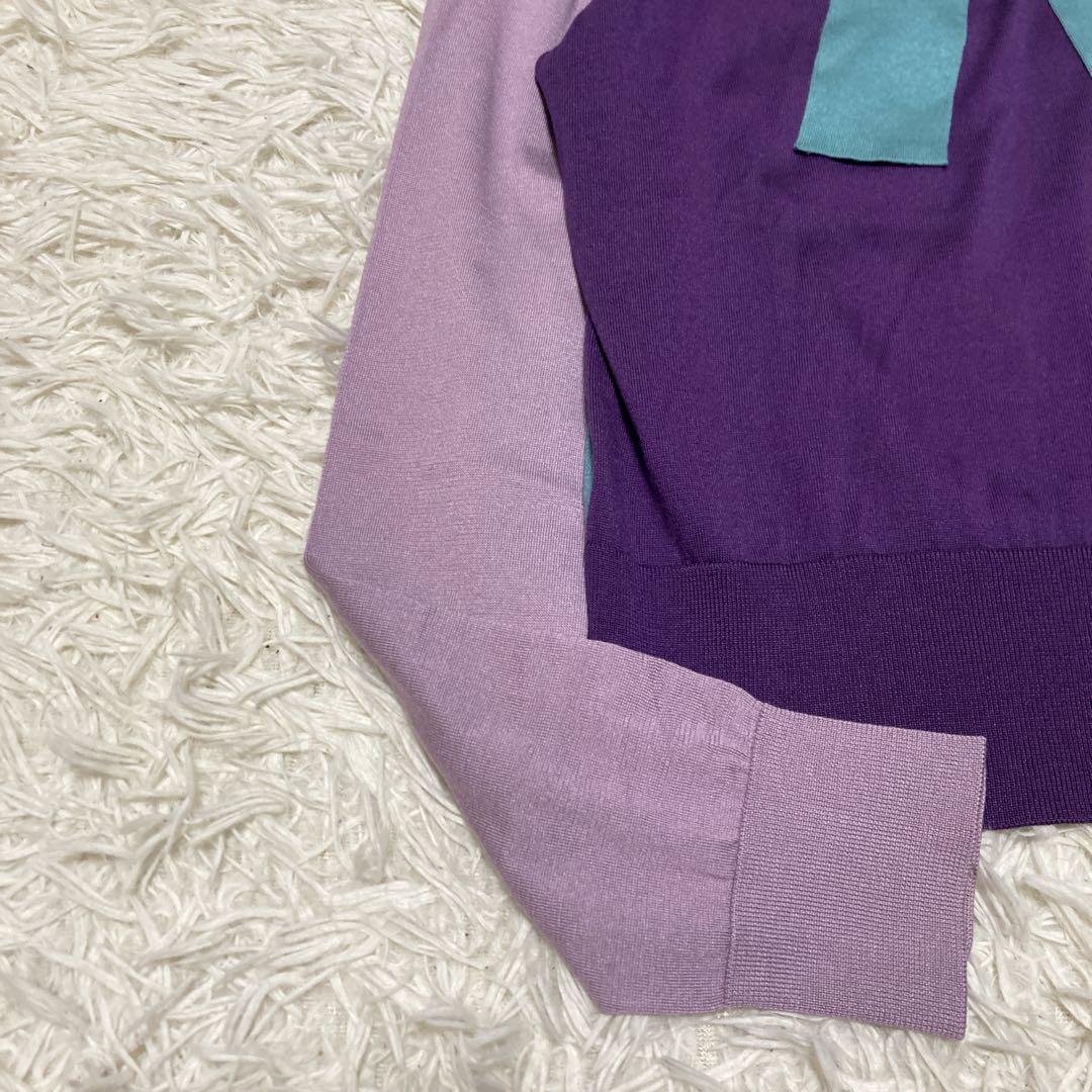 美品✨ドルチェ&ガッバーナ　シルク100 ボウタイニット　Lサイズ　DG金具