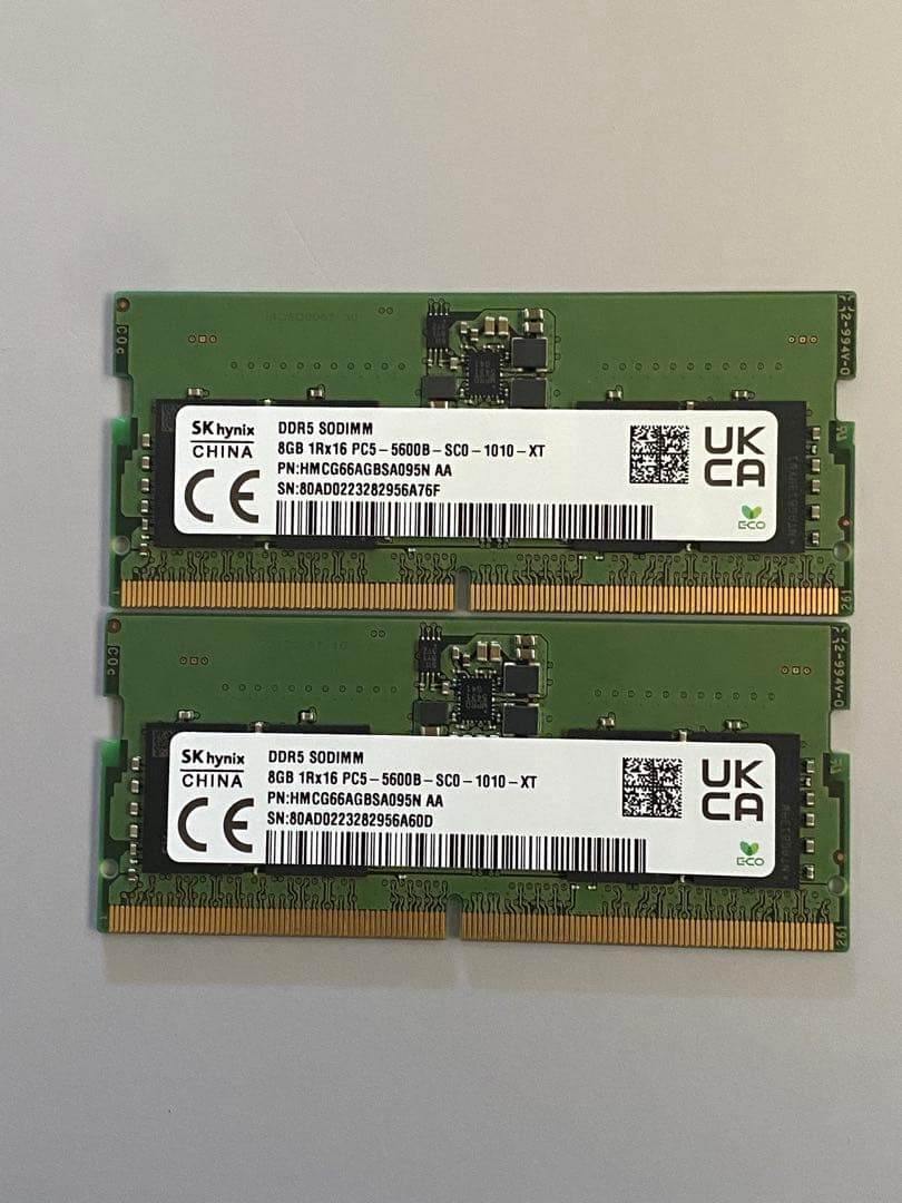 メモリー SK hynix DDR5 SODIMM 16GB(8GBx2)5600MT/s