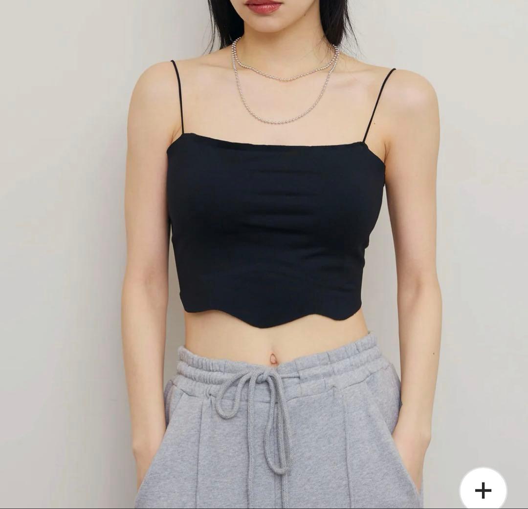 トップス WAVE HEM BUSTIER TOP AMERI