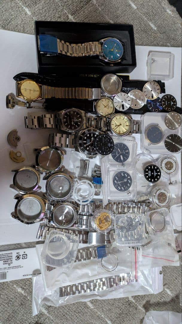 ジャンク時計と部品のセット