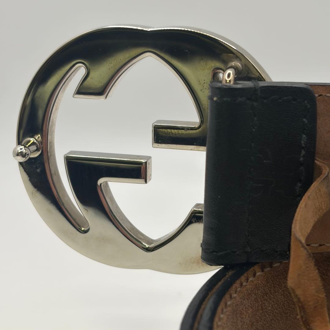 GUCCI☆インターロッキングGシマレザーベルト