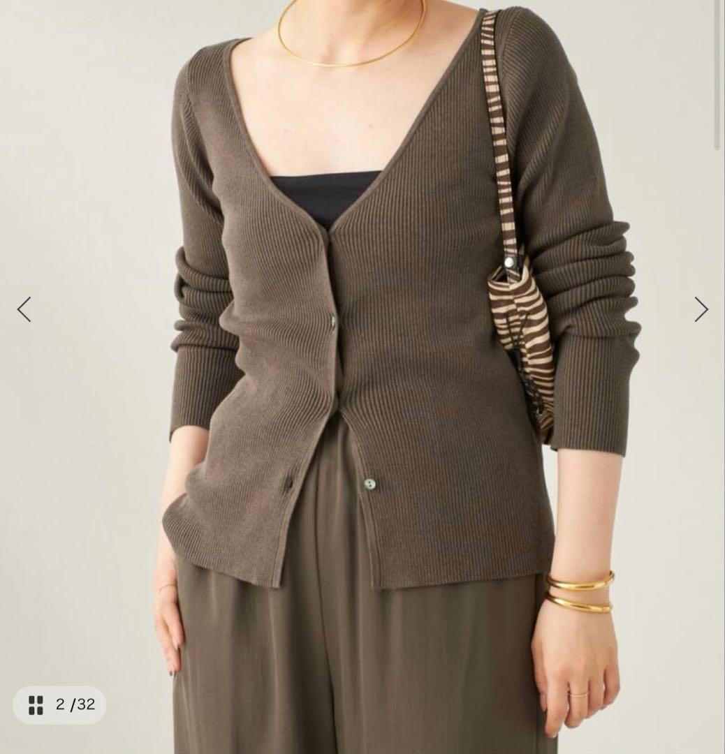 【あおい】silk/linen short カーディガン　Plage