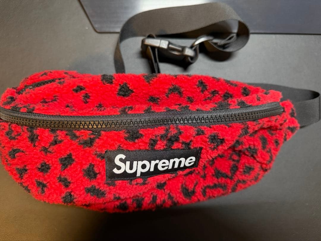 バッグ SUPREME 17AW Leopard Fleece Waist Bag