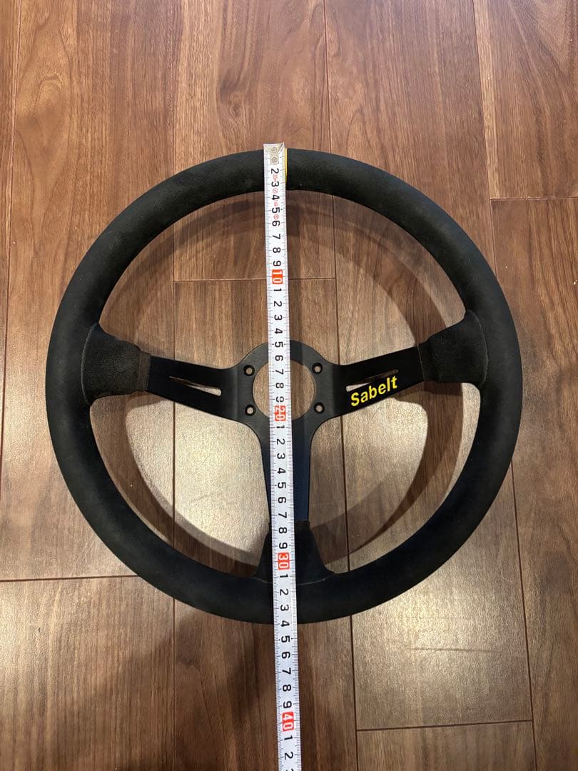 正規品Sabelt スエード ステアリング 本体Φ340 ディープ95mm