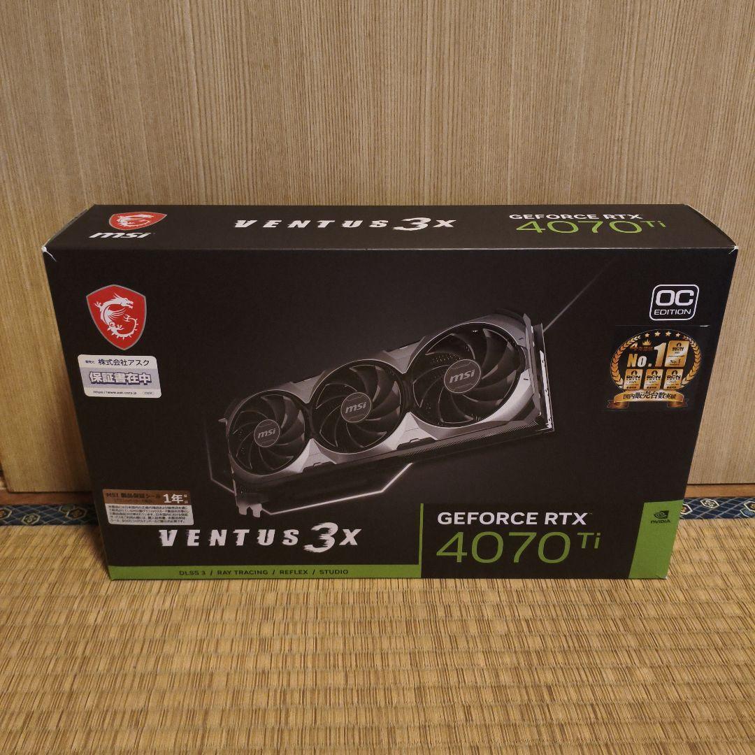 グラフィックボード・グラボ・ビデオカード MSI GeForce RTX 4070 Ti VENTUS 3X 12G