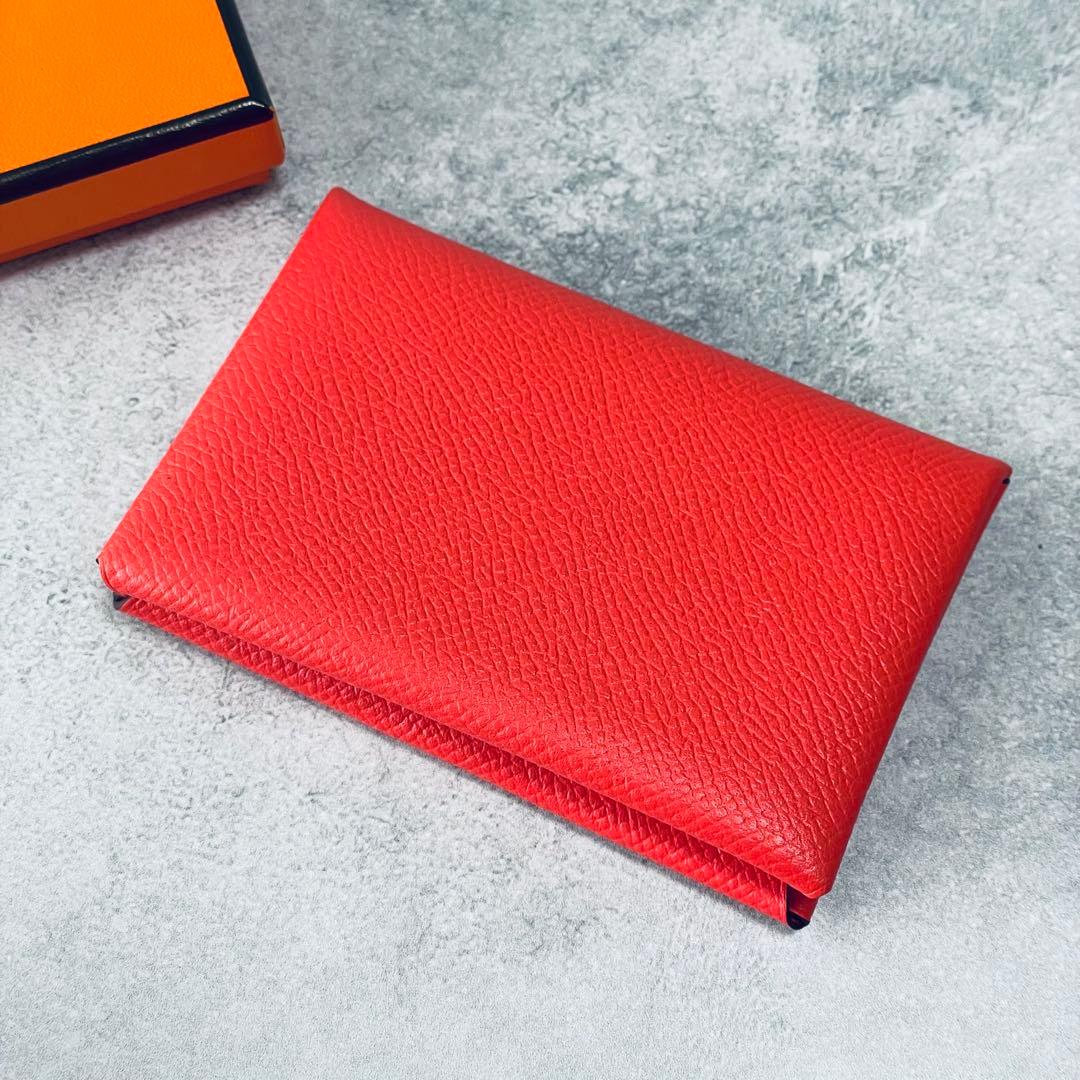 【未使用箱付き】HERMES カルヴィ ヴォーエプソン　パスケース