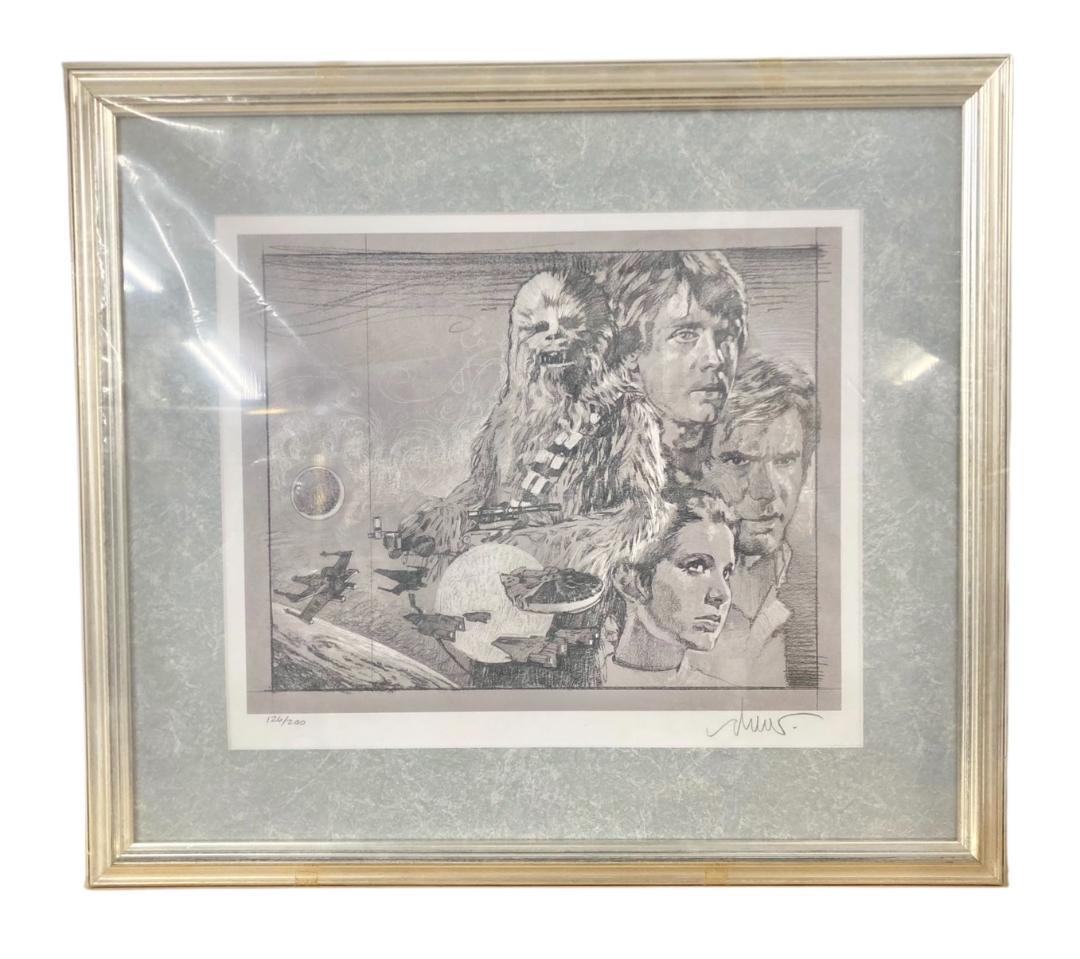 ★証明書・直筆サイン入★ドゥルー ストゥルーザン 絵画 スターウォーズ モノクロ