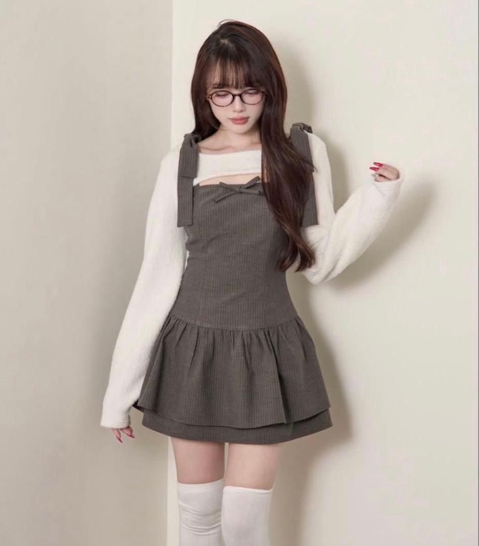 BunnyLis ストライプミニワンピースセット