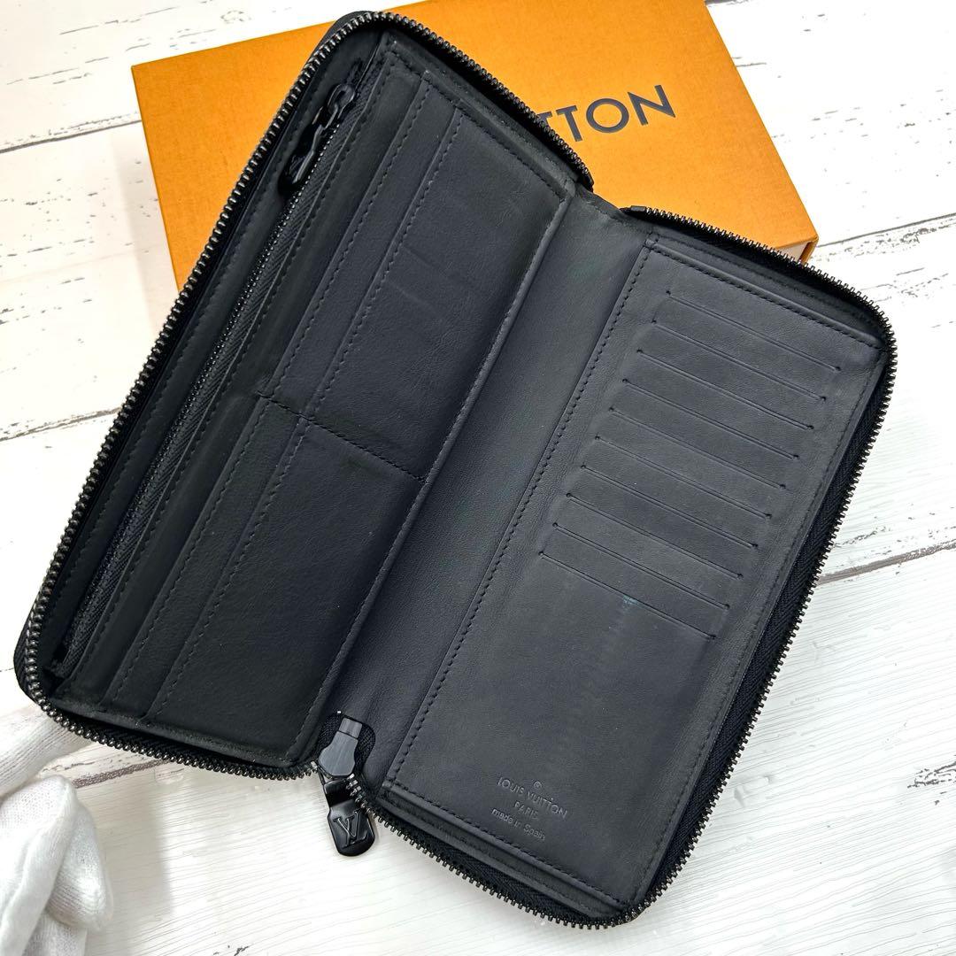 【新型IC】ルイヴィトン モノグラム シャドウ ヴェルティカル ノワール 長財布