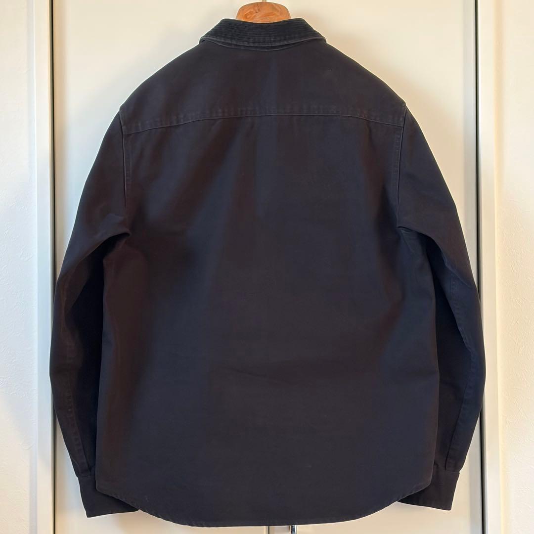 Supreme　Canvas Shirt　スクリプトロゴ　キャンバス　黒　Ｍ