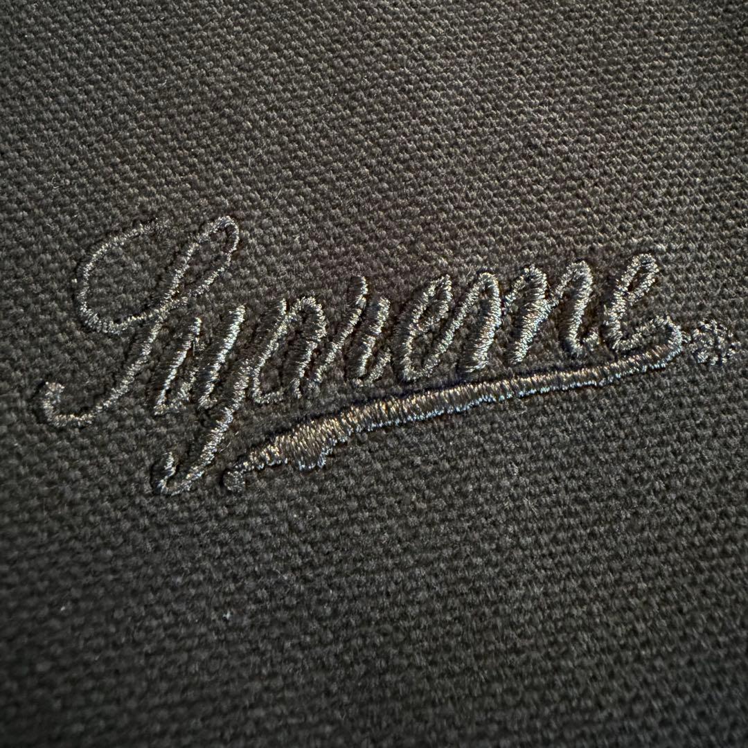 Supreme　Canvas Shirt　スクリプトロゴ　キャンバス　黒　Ｍ