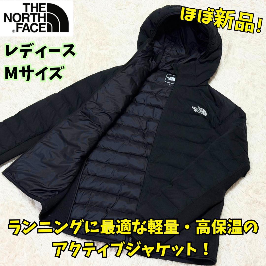 ⭐ほぼ新品　ノースフェイス レッドランフーディ 黒　女性 M　撥水 防寒 保温