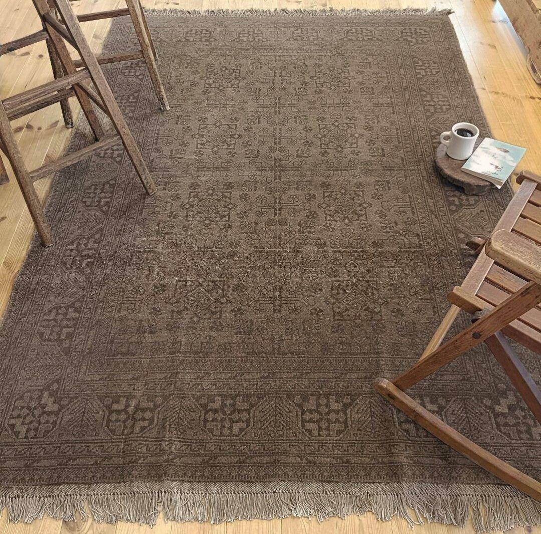 ※【キリン◎】超大判！ トライバルラグ　ヴィンテージラグ　訳あり特価