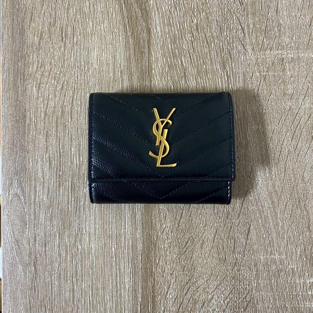 YSL ブラック レザー キーケース