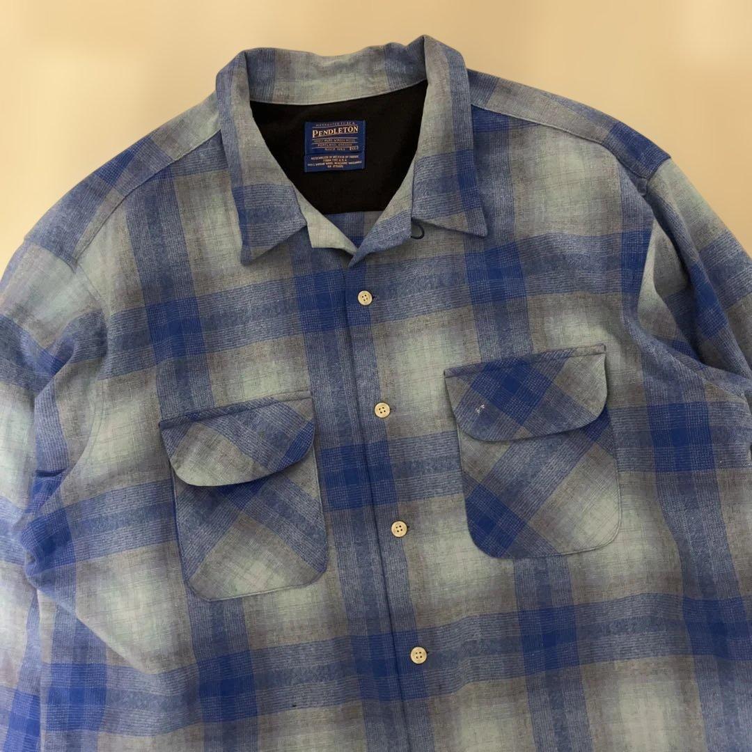 Pendleton ボードシャツ ブルー オンブレ