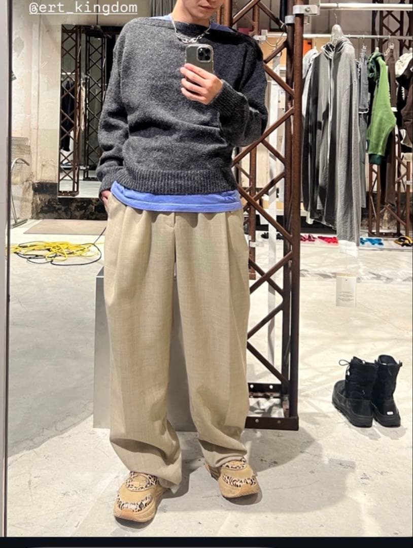 へ　ert kingdom 25aw ボートネックニット