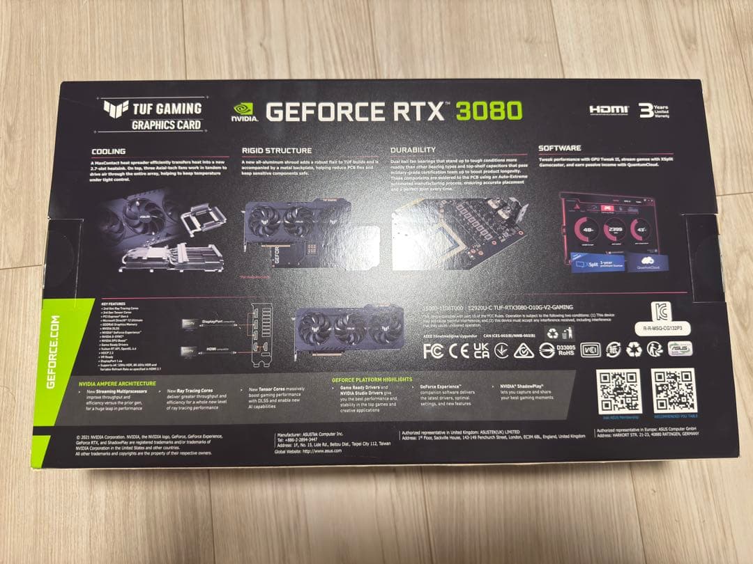 ASUS TUF-RTX3080 O10G GAMING タフゲーミング