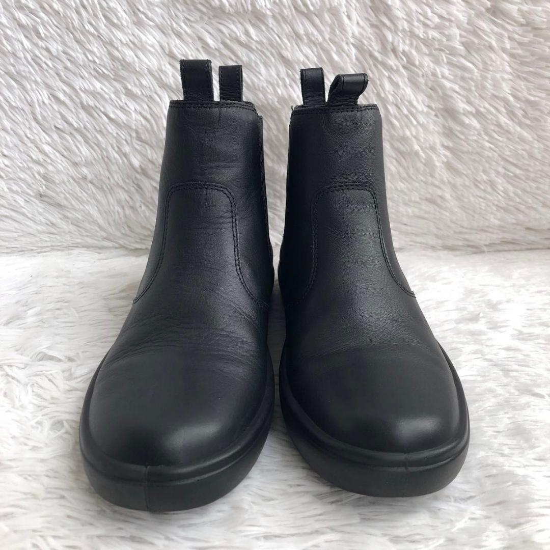 ブーツ 24.5 黒 ACHILLES SORBO アキレスソルボ サイドゴア