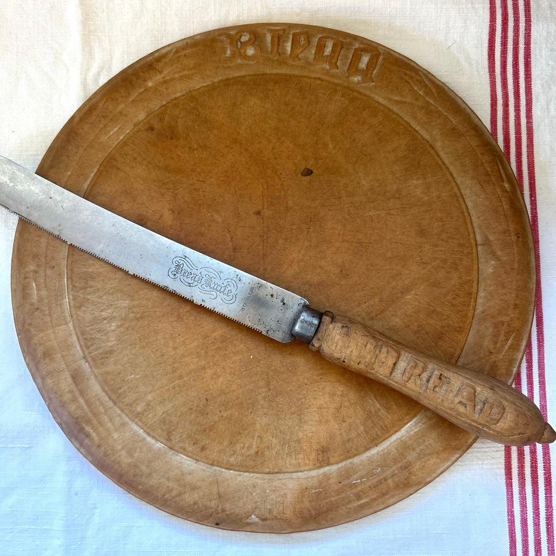 アンティーク　ブレッドボード＆ブレッドナイフ