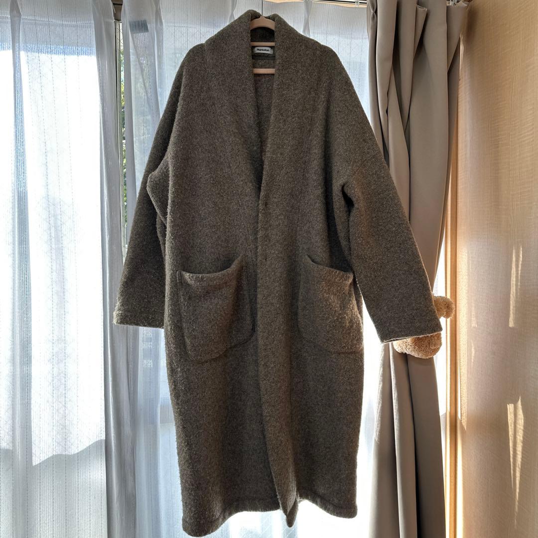 Plantation ウールロングコート カーディガン ガウン