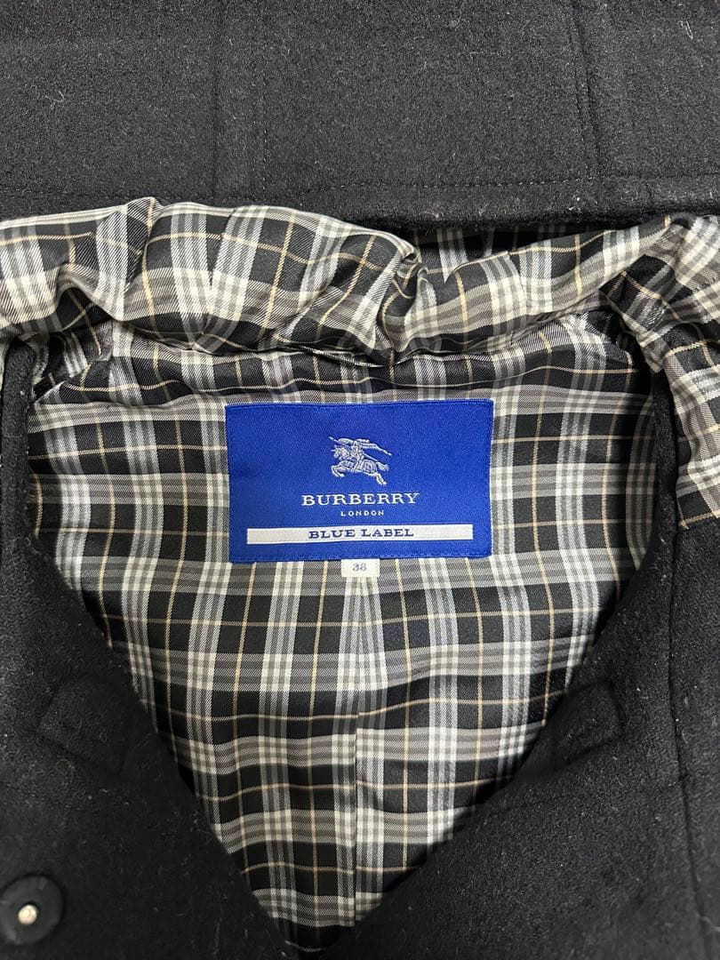 Burberry Blue Label ブラック ダッフルコート