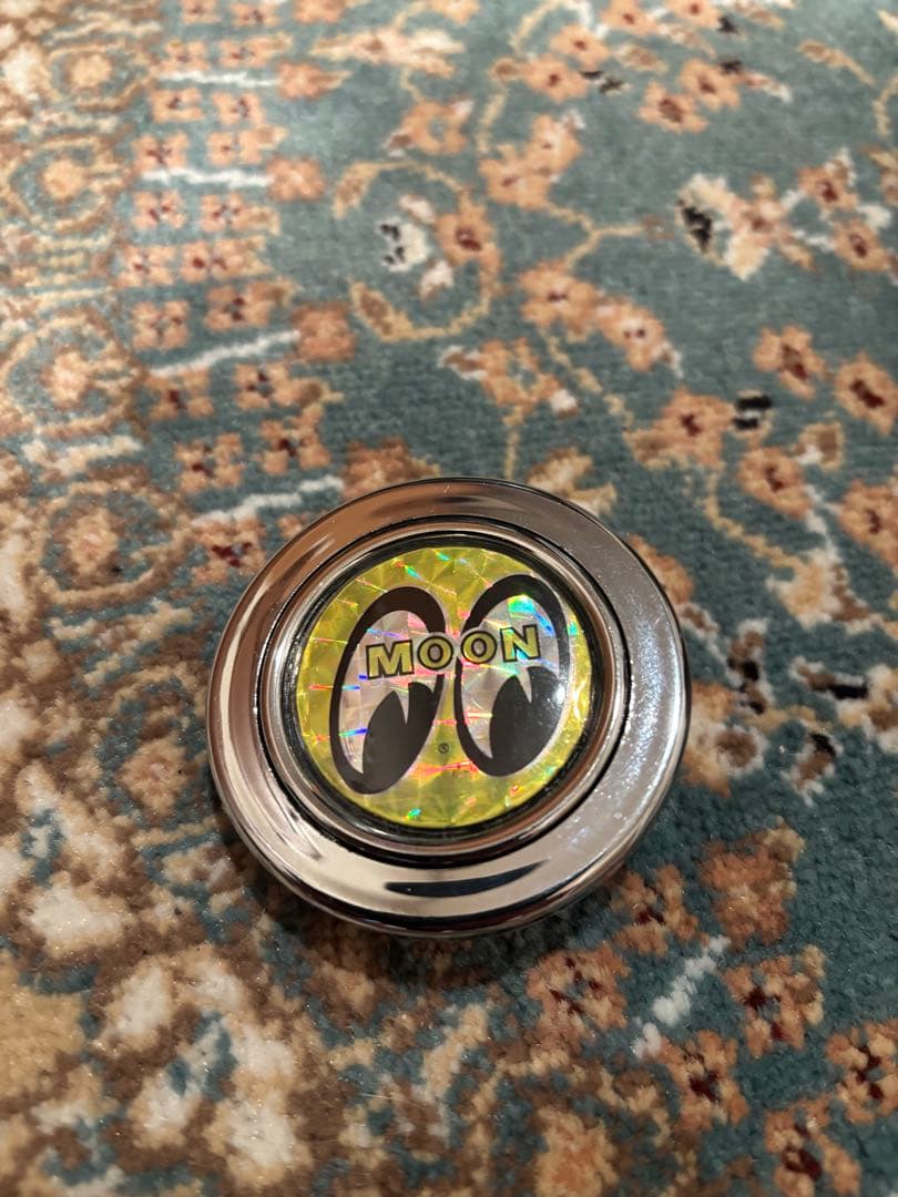 小径　ウッド ステアリング　mooneyesホーンボタン