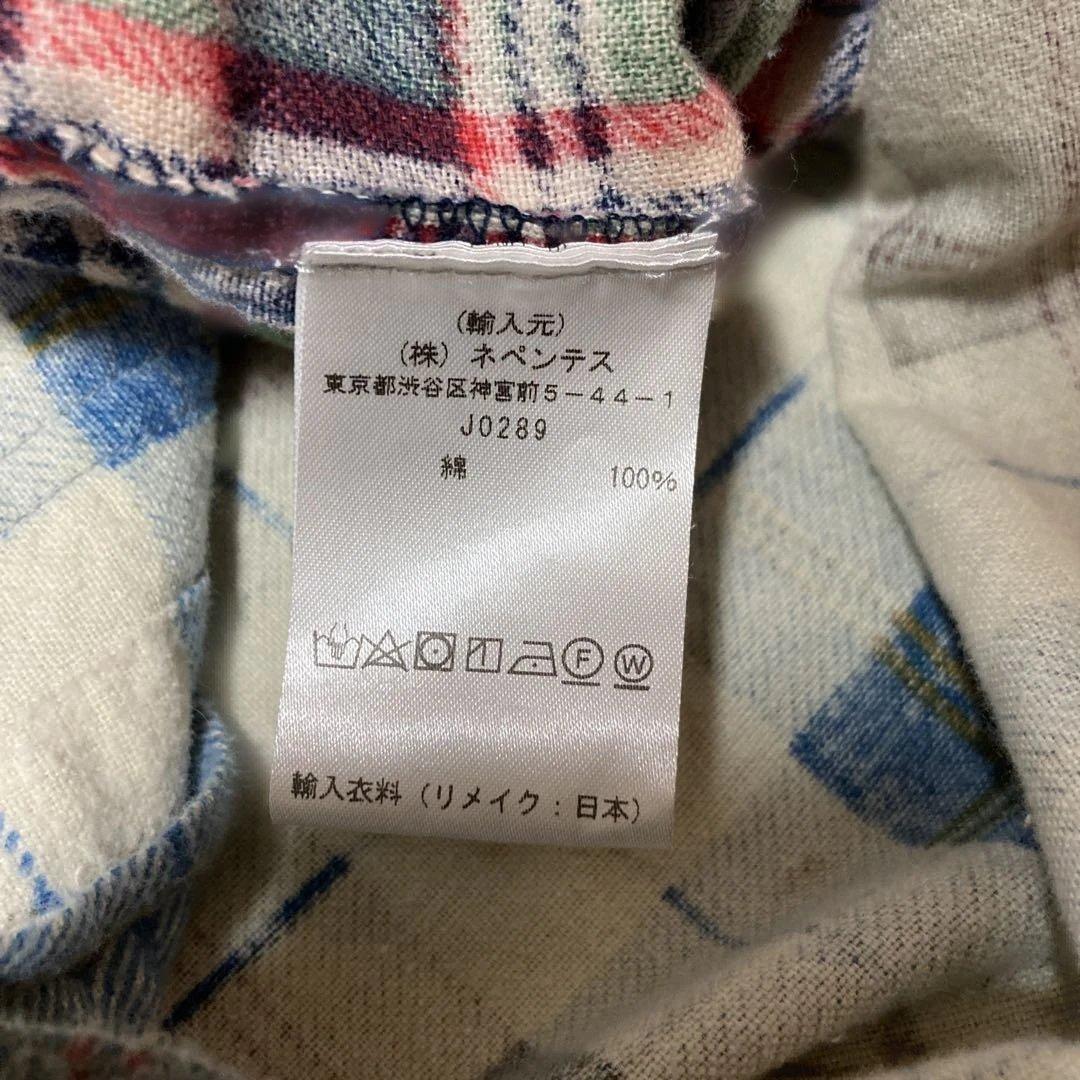 Rebuild by Needles プリントネルシャツ　プリネル